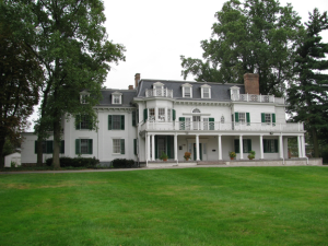 Wood Lawn Mansion, the historic home of the Eagleton Institute of Politics.