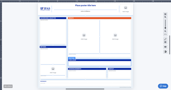 screenshot of biorender University of Florida template