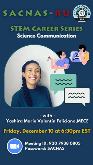 Advertisement for event with photo of speaker Yashira Marie Valentín Feliciano.